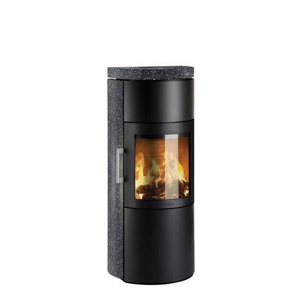 HWAM Kaminofen 3520c mit Natursteinverkleidung, Dark Galaxy
