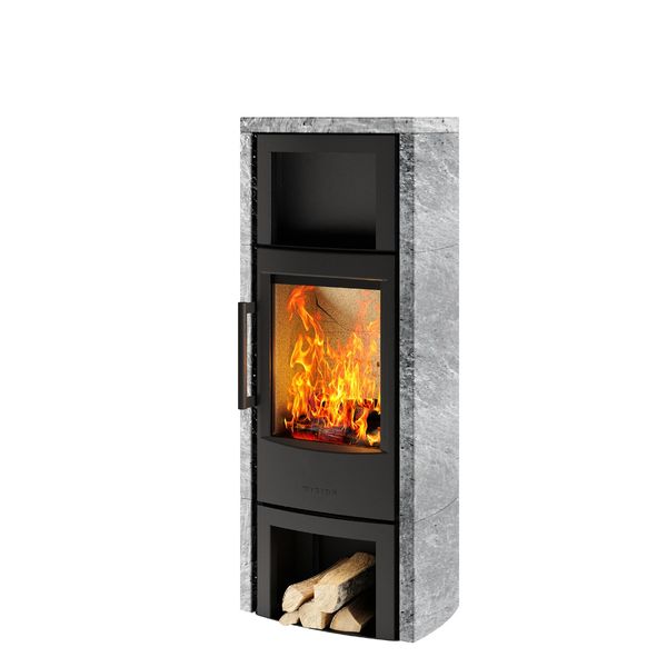 Wiking Ofen Miro 6 mit Wärmefach, Naturverkleidung und Holzfach
