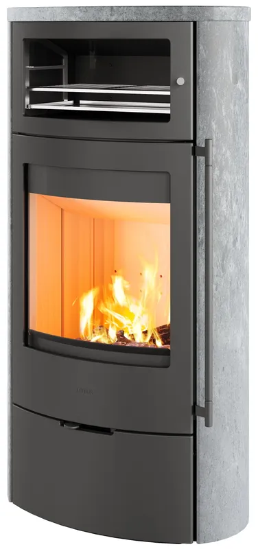 Kaminofen Lotus Jubilee 35 Speckstein mit Warmhaltefach