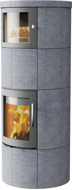 Kaminofen Lotus M 2 ecoLine Speckstein mit Warmhaltefach