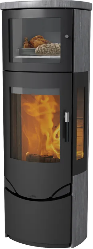 Kaminofen Lotus Prio 7M Indian Night Mit Seitenglas