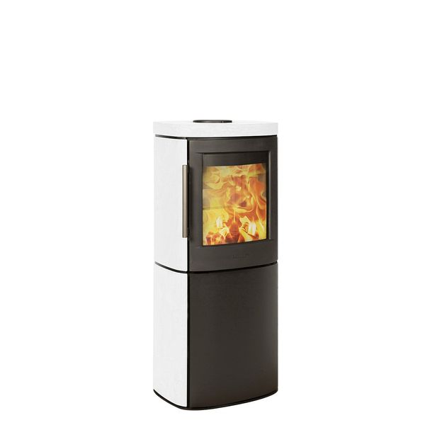 HWAM Kaminofen 4540c mit Natursteinverkleidung, Moca Cream