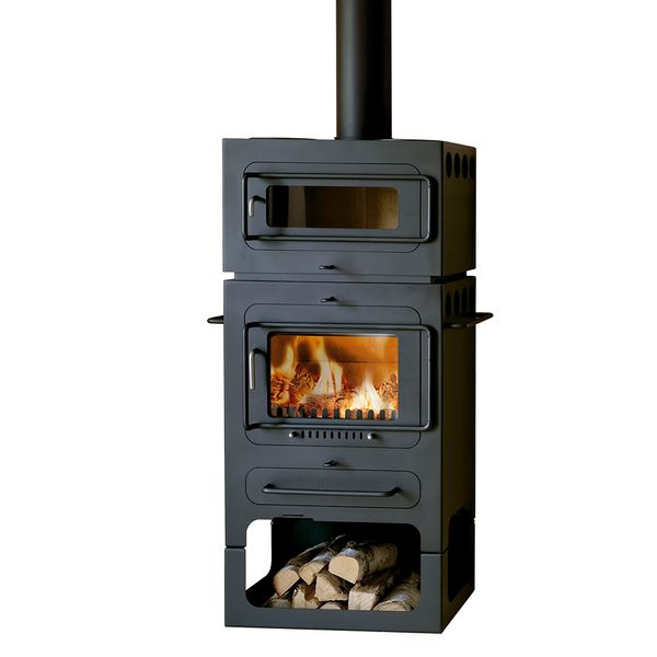 HWAM Kaminofen Classic 4 mit Holzfach & Backofen