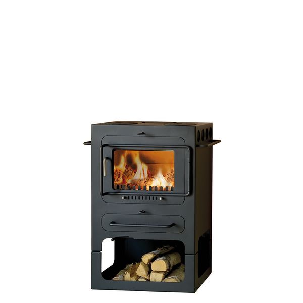 HWAM Kaminofen Classic 4 mit Holzfach & Kochplatte