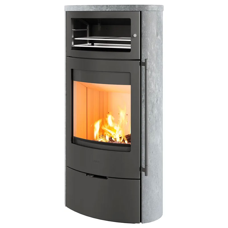 Kaminofen Lotus Jubilee 35 ecoLine Speckstein mit Warmhaltefach