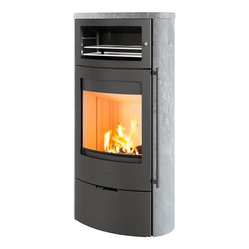 Kaminofen Lotus Jubilee 35 Speckstein mit Warmhaltefach