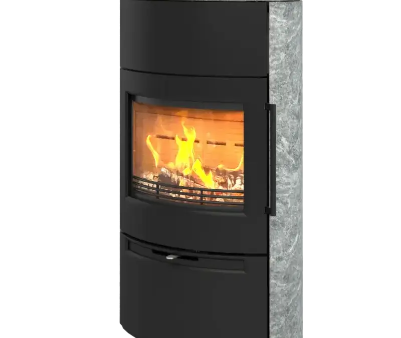 Kaminofen TermaTech TT55HST, „Classic“ Marmoriert Speckstein