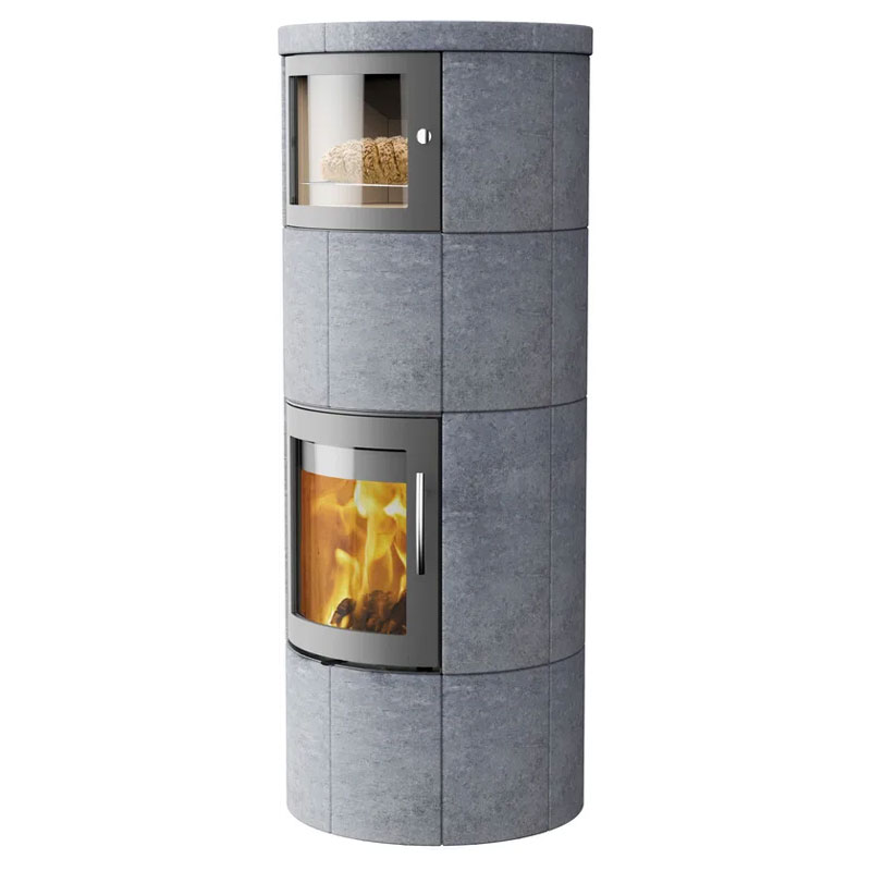 Kaminofen Lotus M 2 ecoLine Speckstein mit Warmhaltefach