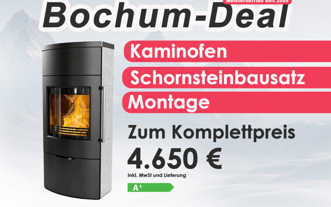 Bochum-Deal: Kaminofen, Schornstein & Montage zum Festpreis