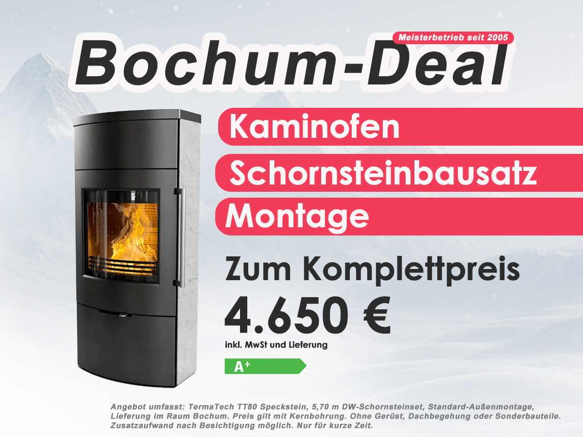 Bild von einem Kaminofen Komplett Angebot  nur für Bochum